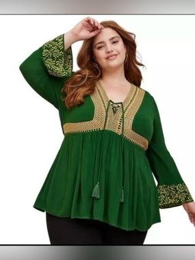 Torrid Game Of Thrones “ House Of Dragons “ Tunic with Gold Trim